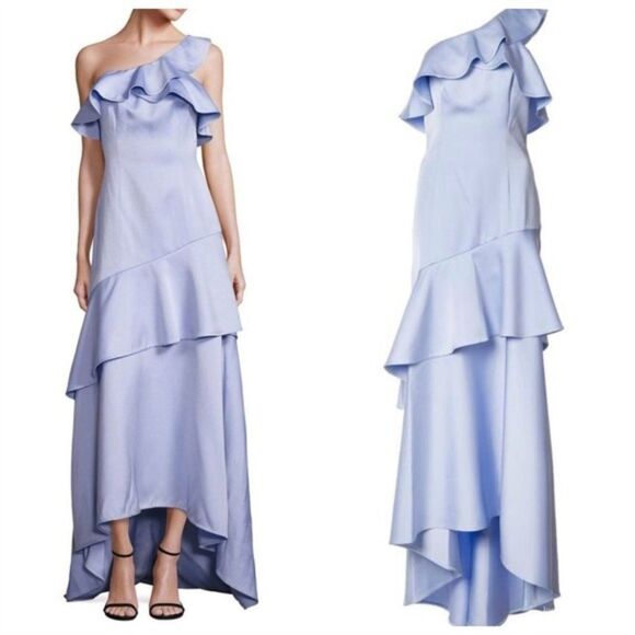 Zac Posen Ruffled One-Shoulder Gown - Picture 1 of 6